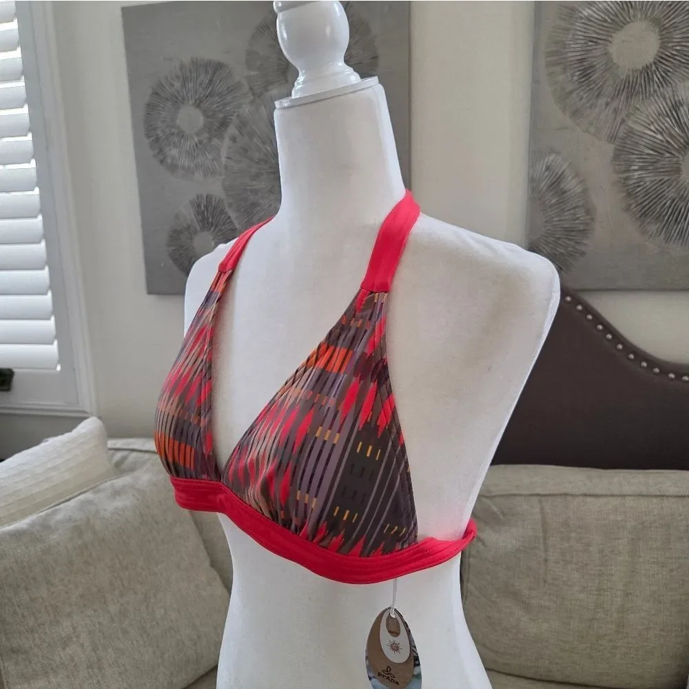 Prana Lahari Halter Bikini Top Sz Sm